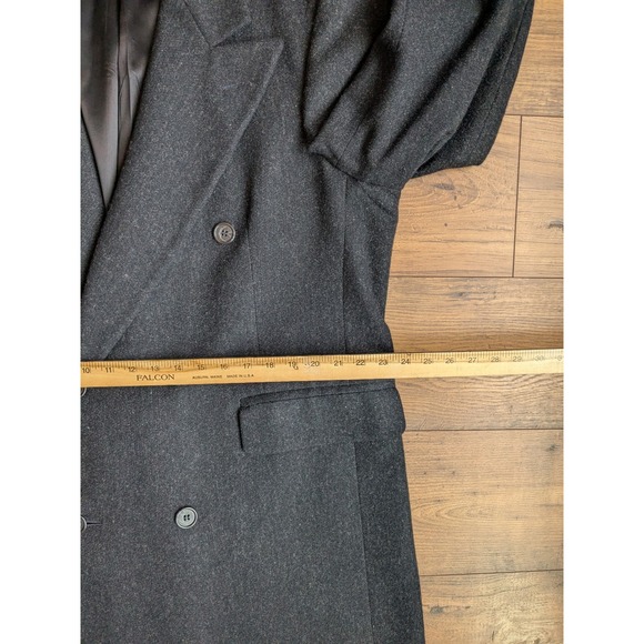 Christian Dior Monsieur Gray 100% Wool Double Breasted Overcoat USA 48R READ - Picture 15 of 16
